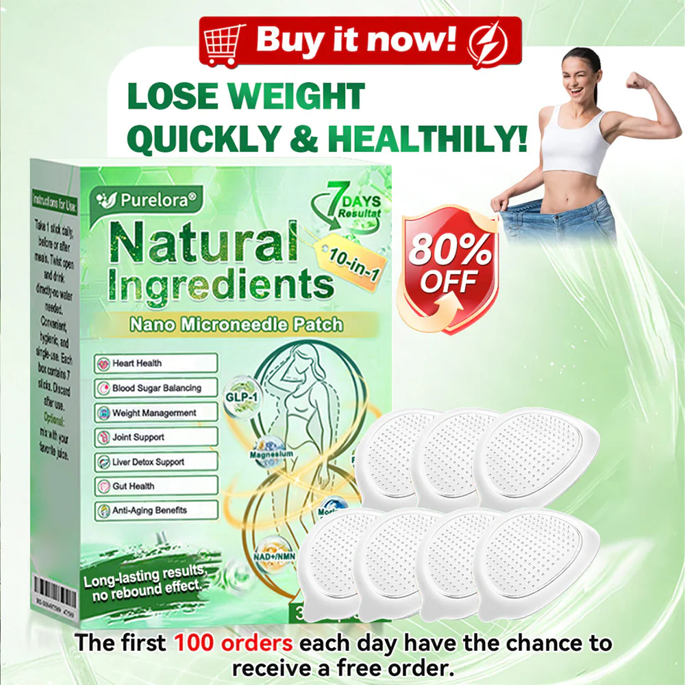 🔥 New Arrival · Hot Seller | Purelora® 10-in-1 Natural Ingredients Nano Microneedle Patch (Just once daily, visible changes in 7 days) ✅ Supports weight management, loose skin, diabetes care, sleep apnea, joint comfort, and more
